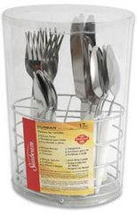 Sunbeam Flatware Utensil Set Forks Spoons Knives White (17 pcs)