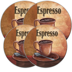 Round Electric Espresso Burner Covers,  4pc Set