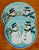 Round Blue White Christmas Holiday Snowman Electric Stovetop Burner Covers 4 Pieces