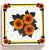 White Yellow SUNFLOWER GAS Stove Top SQUARE BURNER COVERS 4 Piece