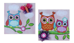 Owl Canvas Wall Art, 12-Inch Set of 2