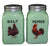 Jade Jadeite Green Glass Rooster Hen Arch Salt Pepper Shakers Set