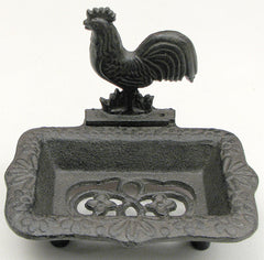 Cast Iron Rustic Country Rooster Soap Dish