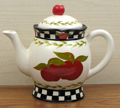 Ceramic Red Apple Teapot