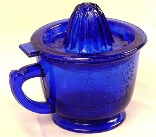 Colbalt Blue Glass Measuring Cup