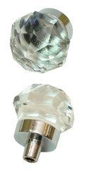 Drawer Door Pull SMALL Clear Solid Crystal Glass