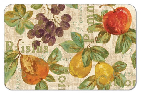 4 Reversible CounterArt Apple Grape Fruit Plastic Placemats Plac Mats Mat