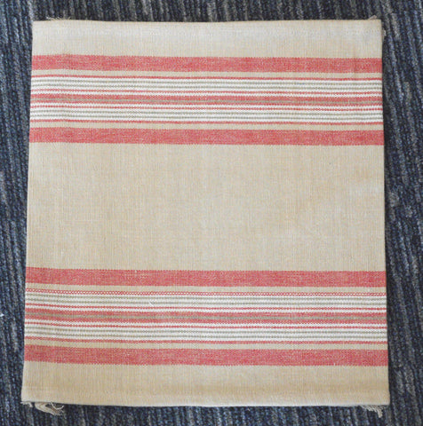 Primitive Country Table Top Runner Red Stripe Cream 36"